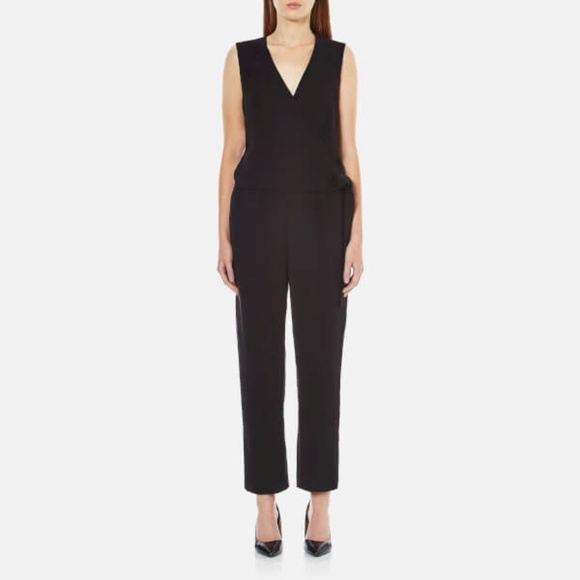 black crepe jumpsuit